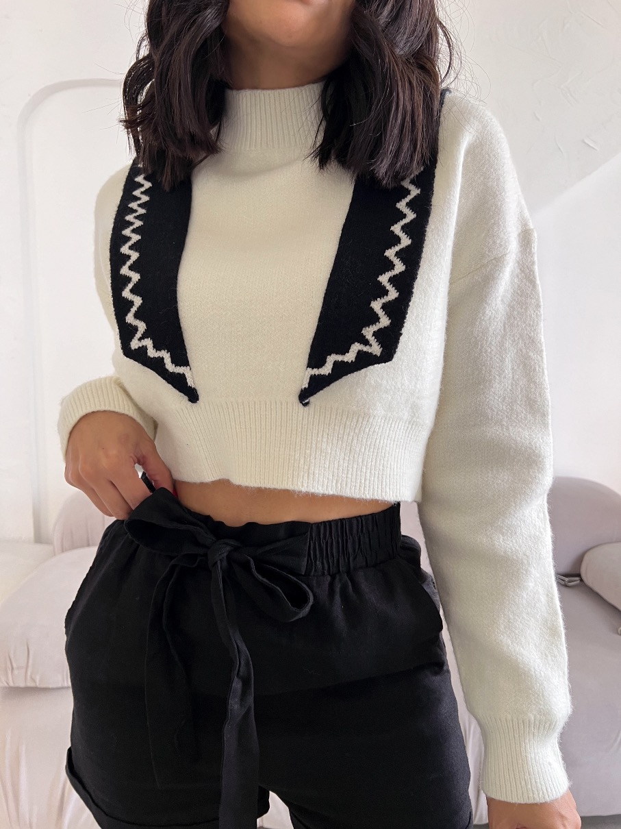 Suéter Tejido Solapa