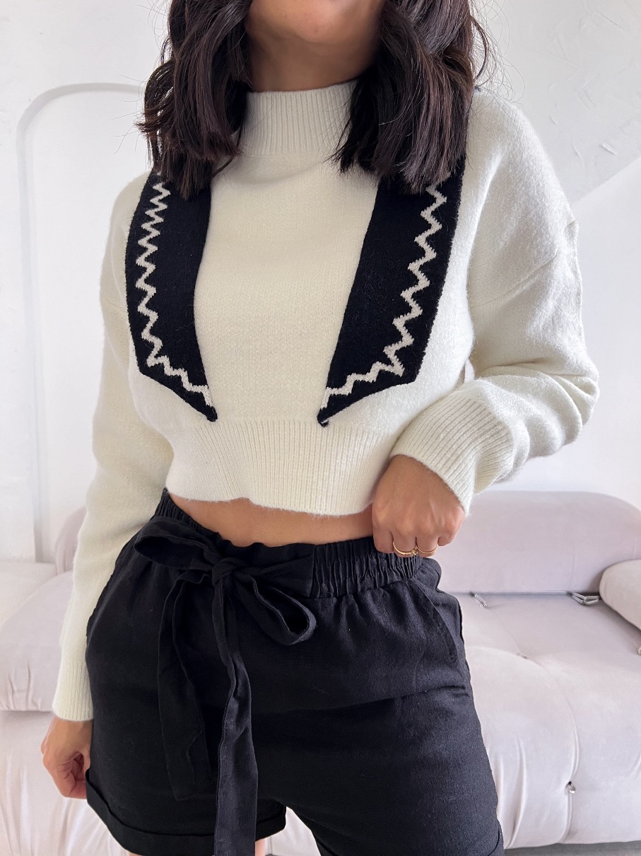 Suéter Tejido Solapa