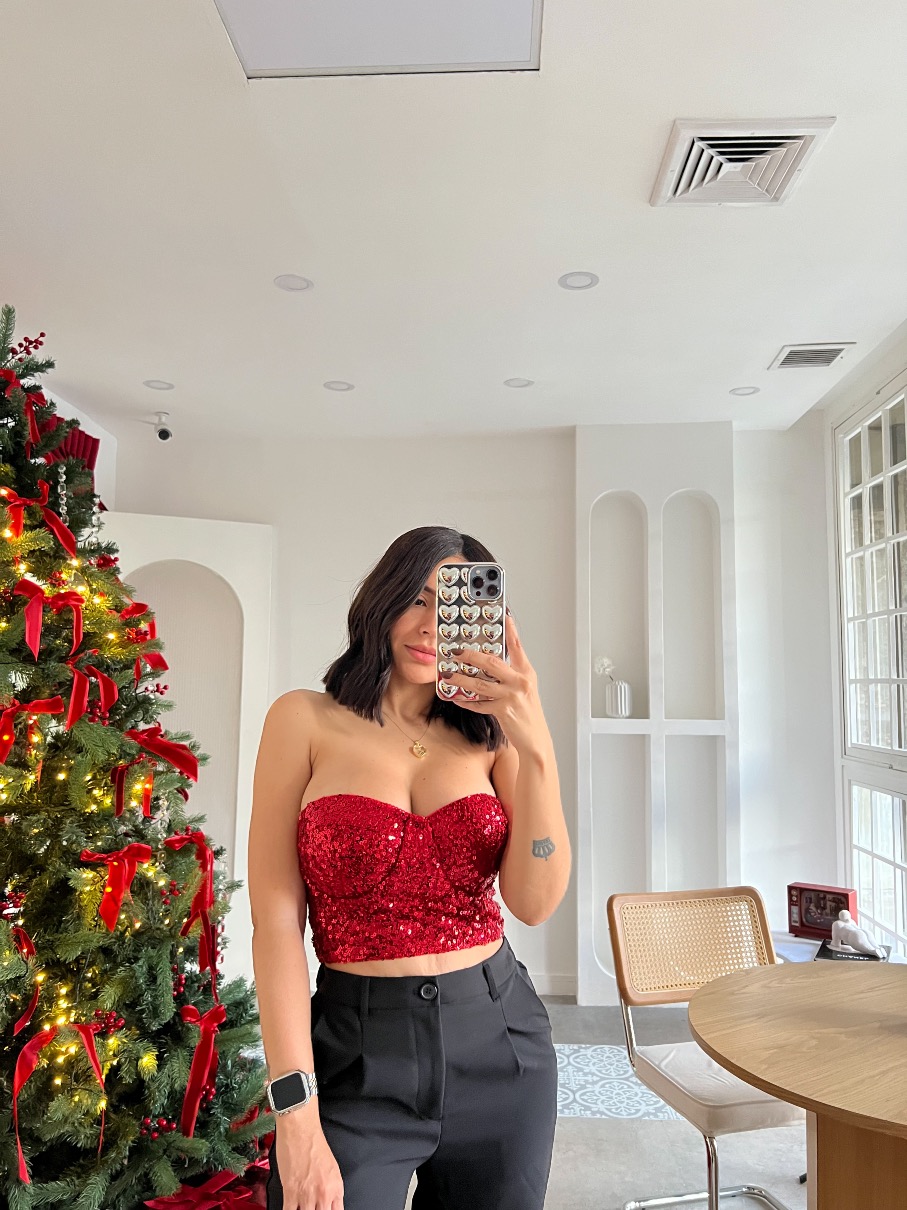 Bustier strapple  lentejuelas Ivy 7EX