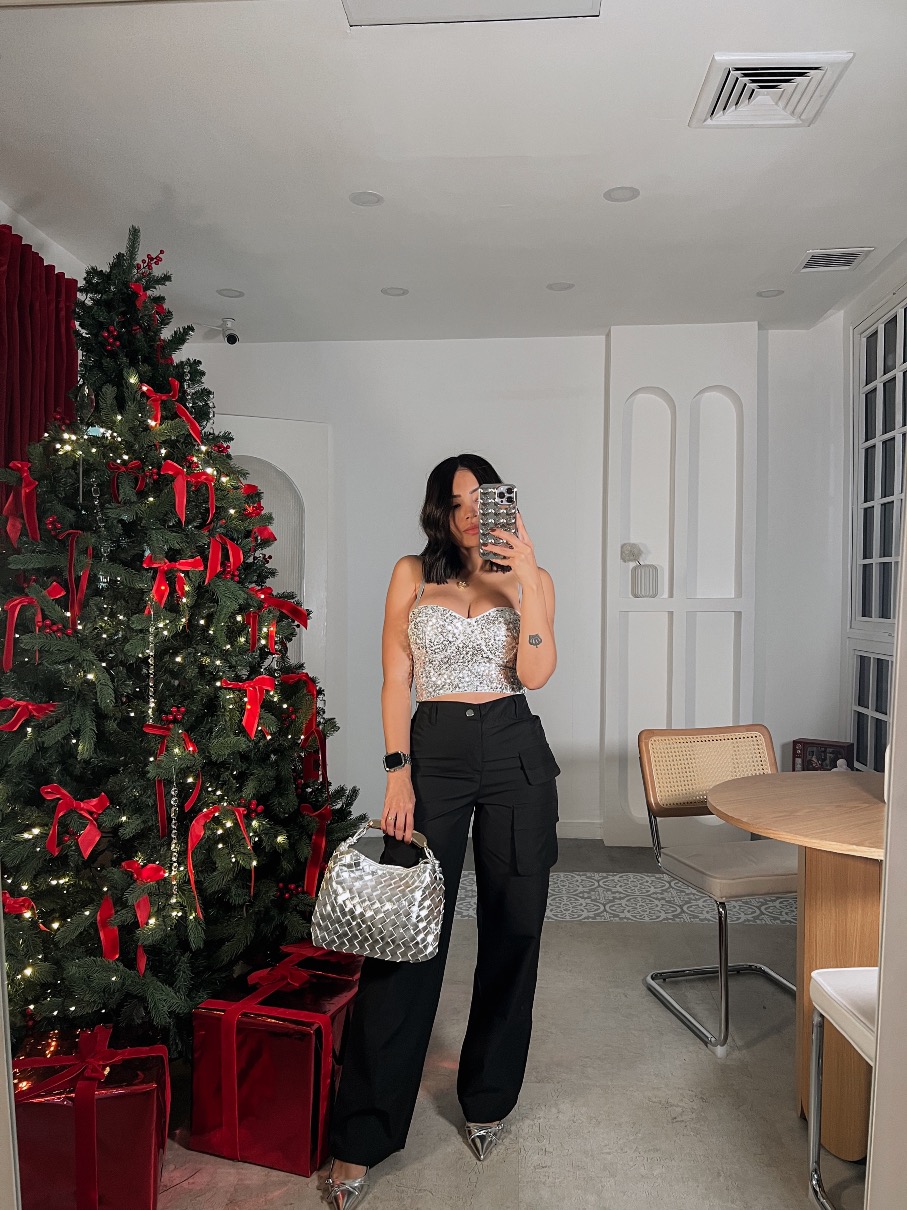 Bustier tiras lentejuelas  Aria PB7 7EX