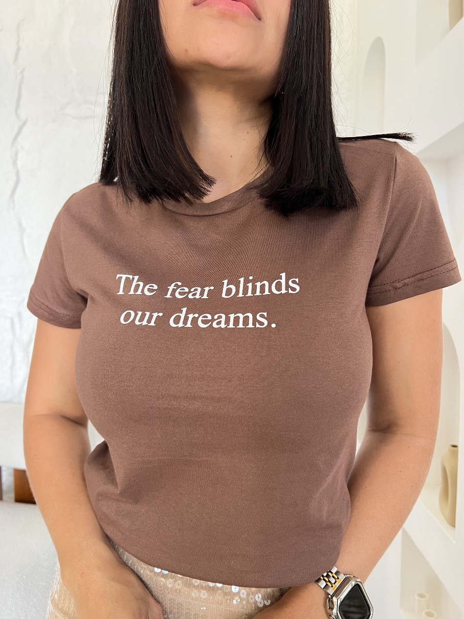 Camiseta Marron The Fear