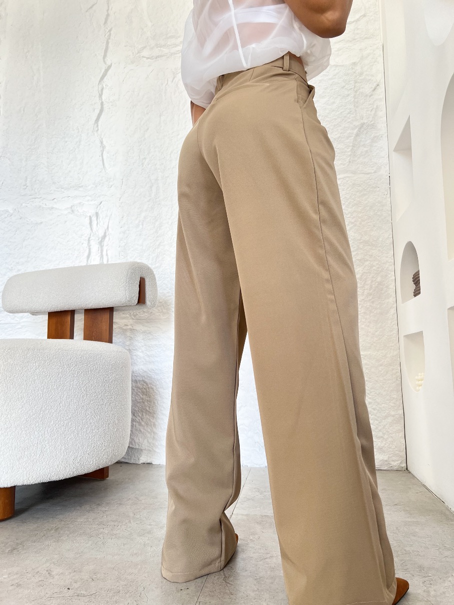 Pantalon de Vestir Beige doble pretina