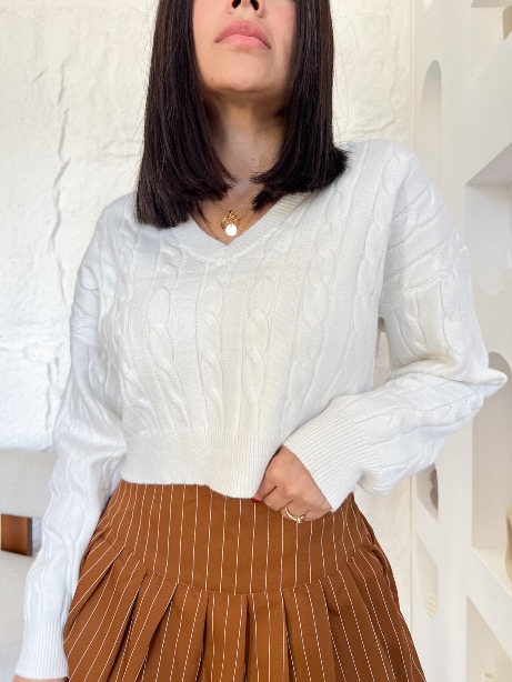 Suéter Tejido blanco Romina - M