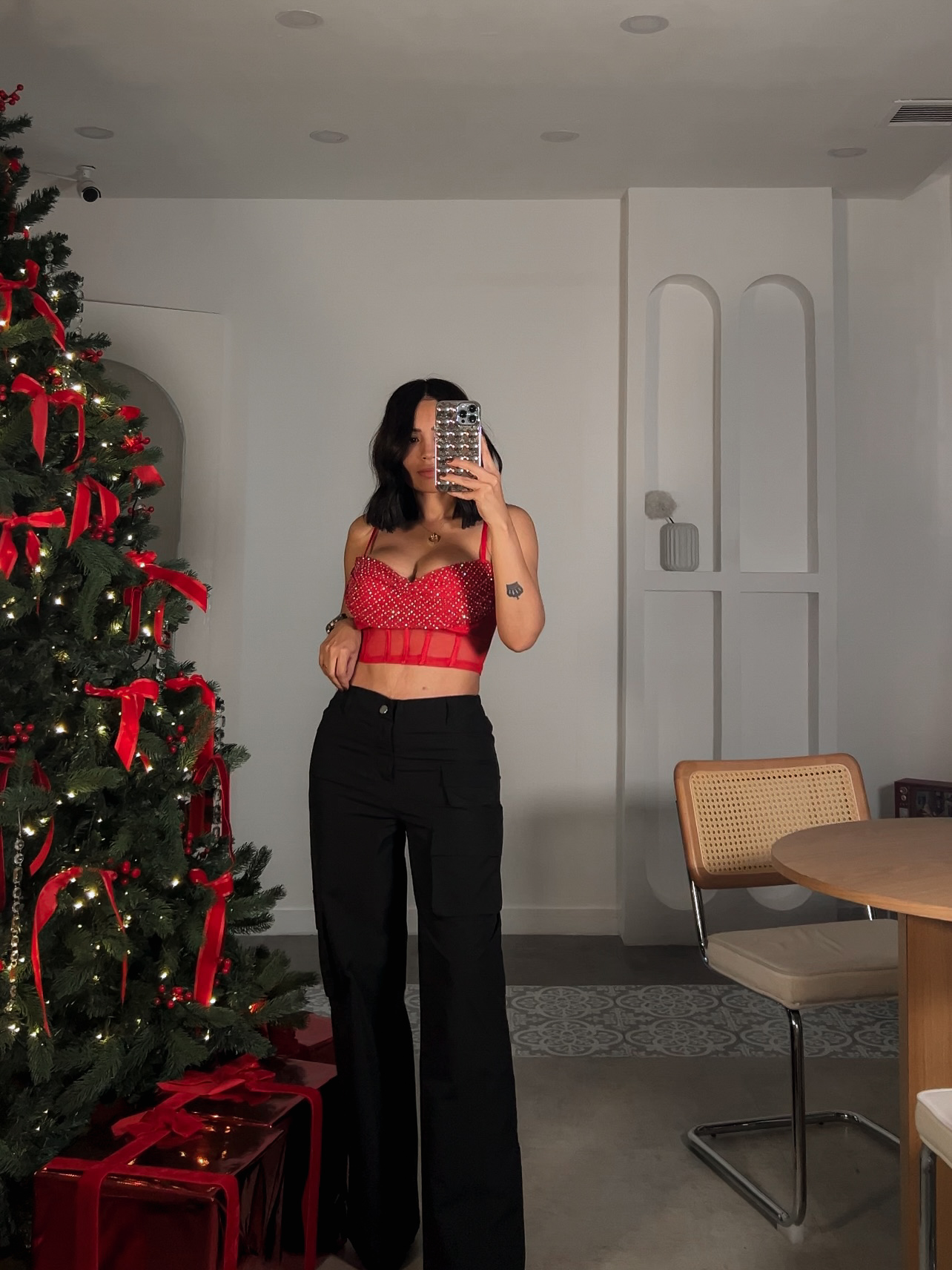 Bustier rojo brillos Julia PB7 7EX