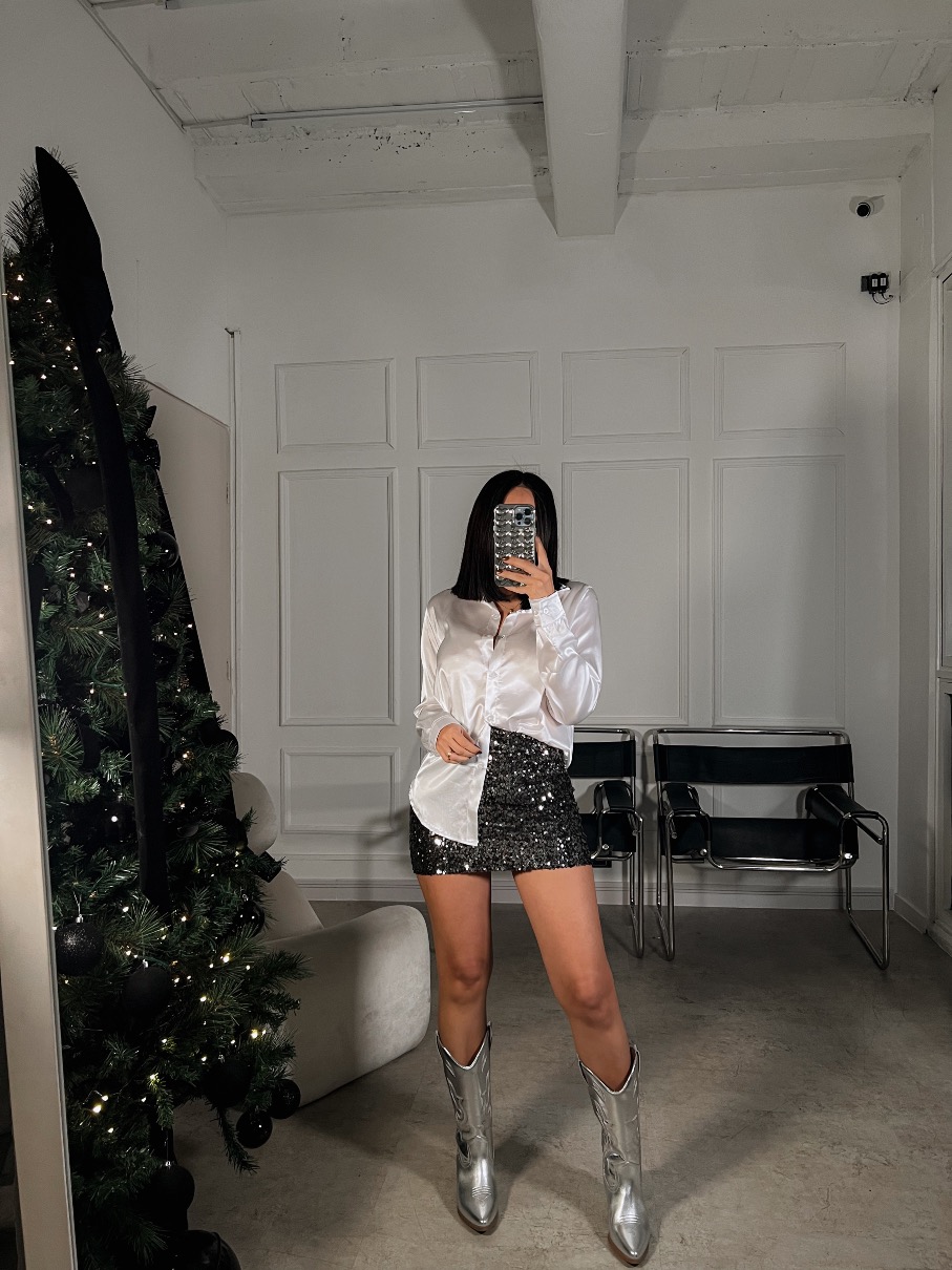 Camisa satinada Zoeh de botones