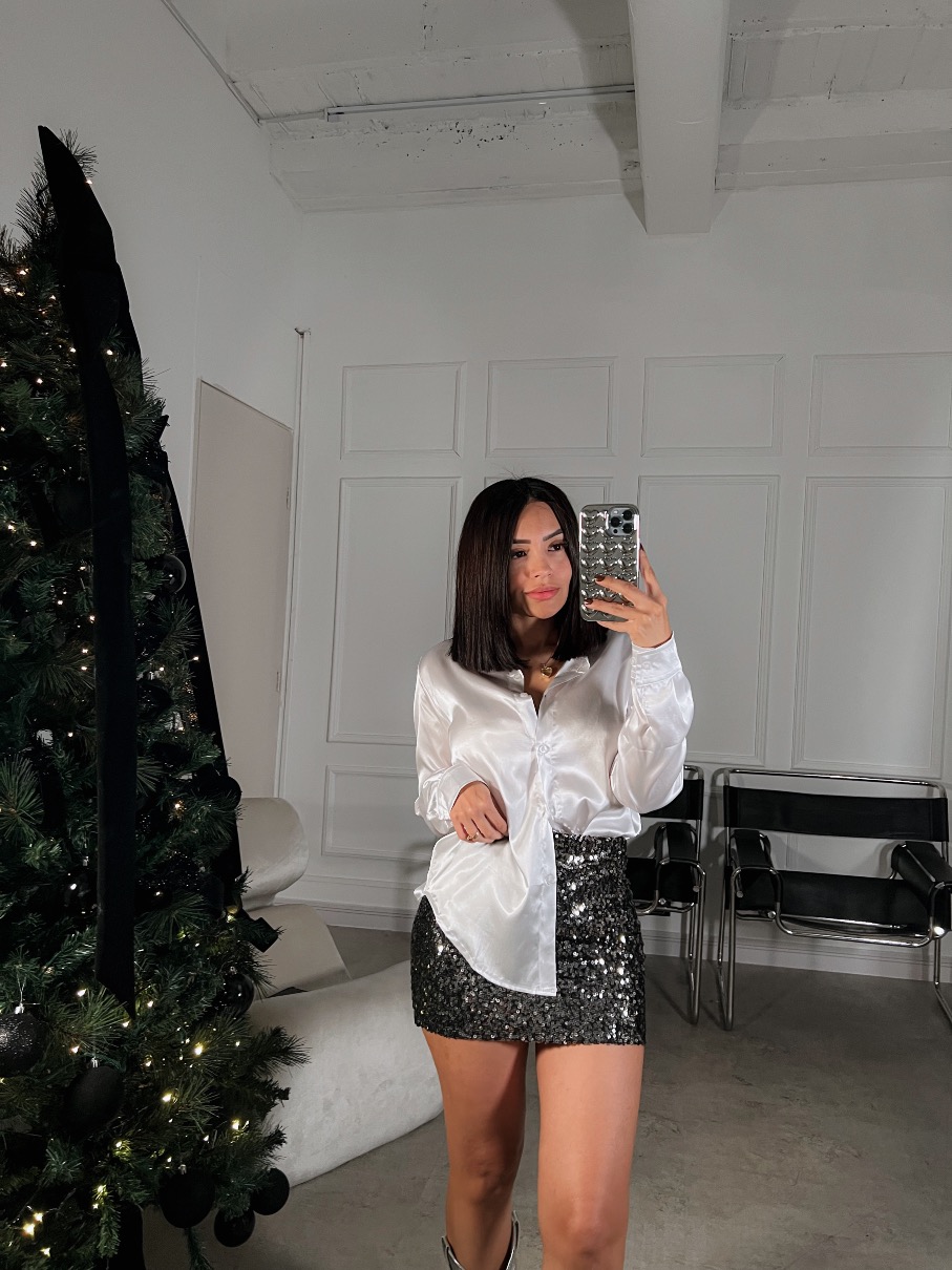 Camisa satinada Zoeh de botones