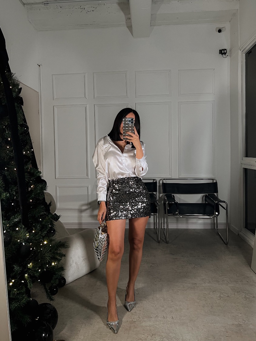 Camisa satinada Zoeh de botones