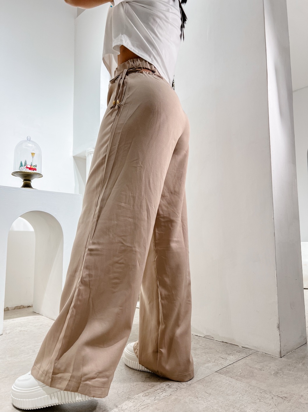Pantalon de Vestir Abertura Beige
