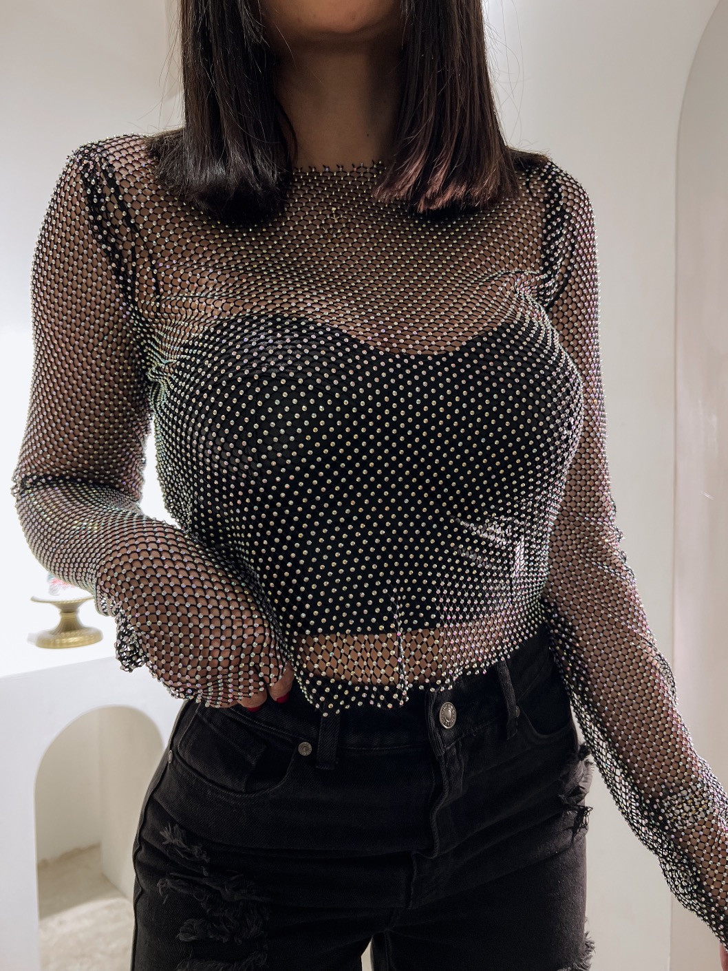 Blusa Malla Glitter