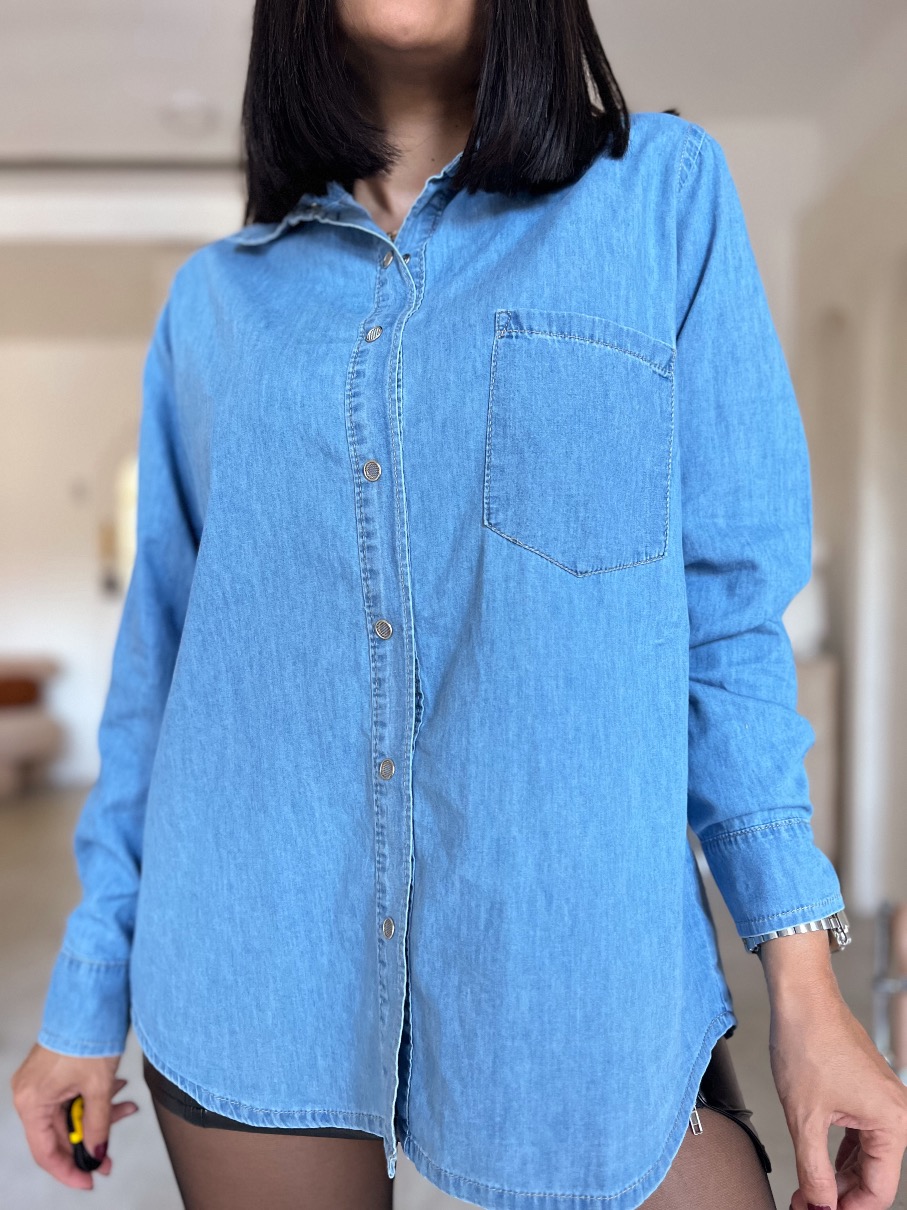 Camisa botones chambray SIS