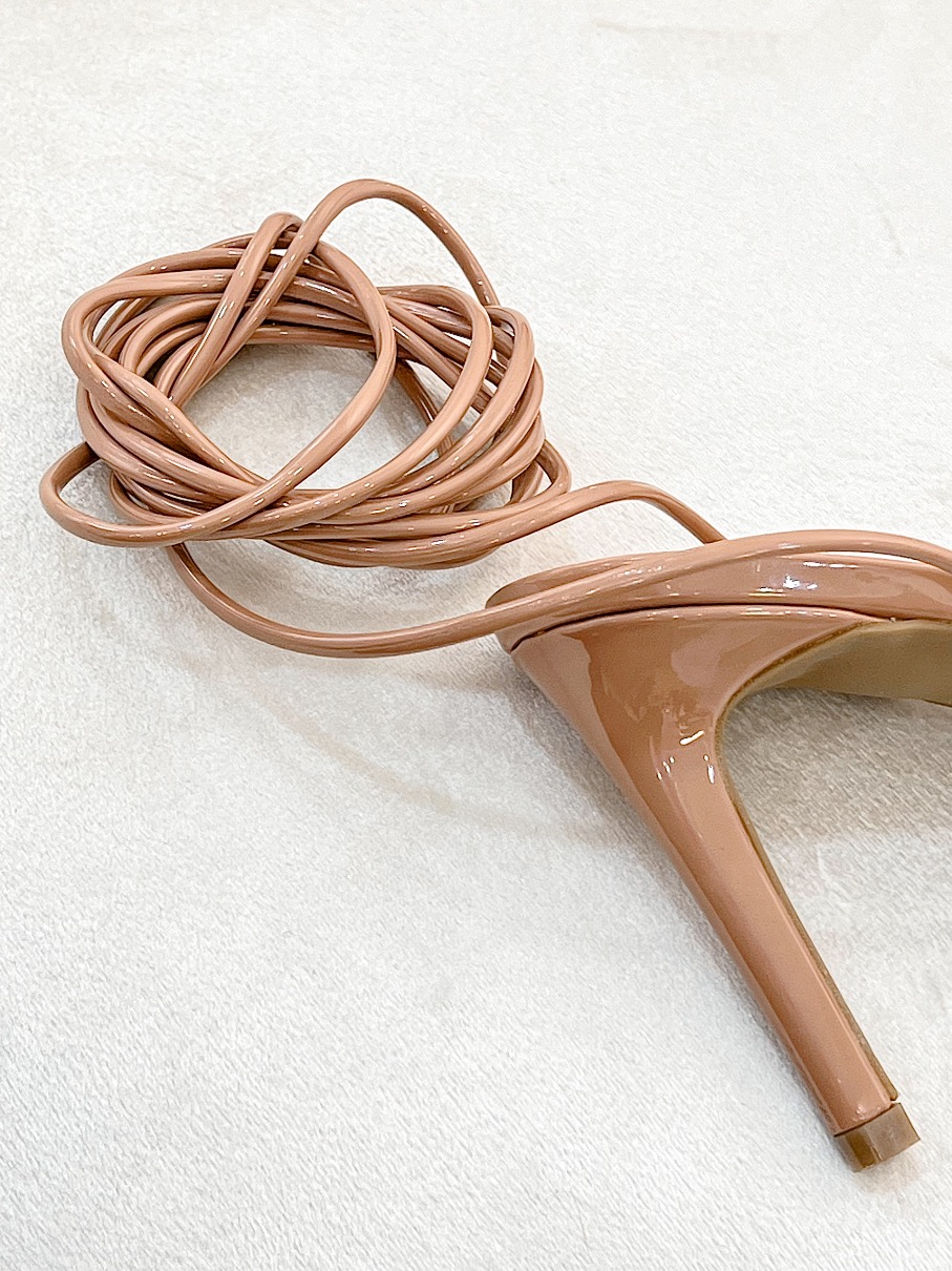 Sandalias lace up beige