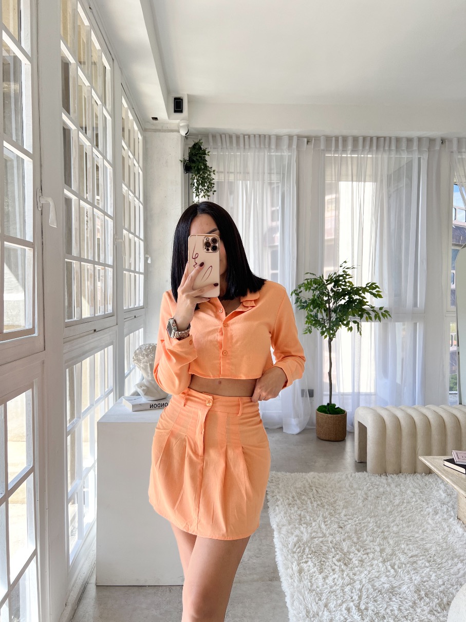 Set de Rayón salmón Maddie