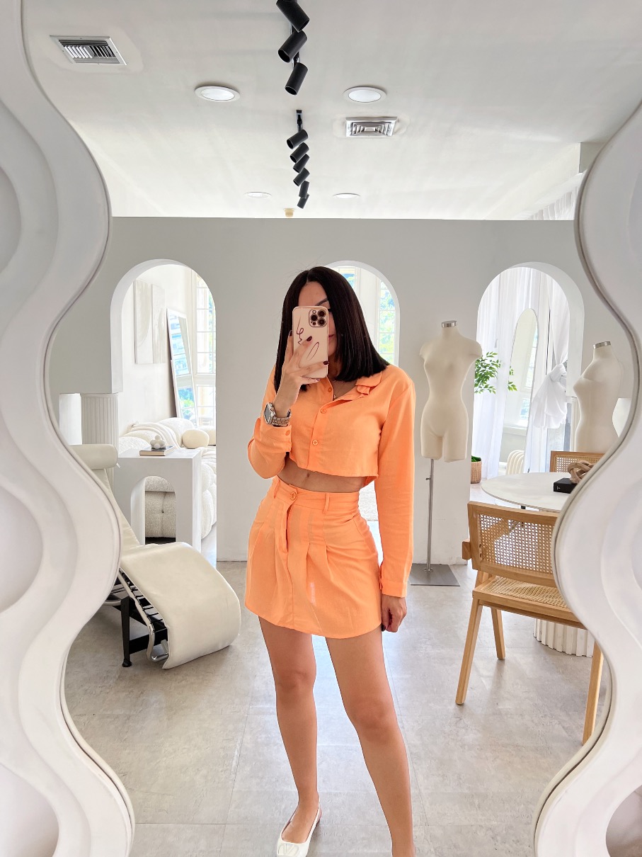 Set de Rayón salmón Maddie