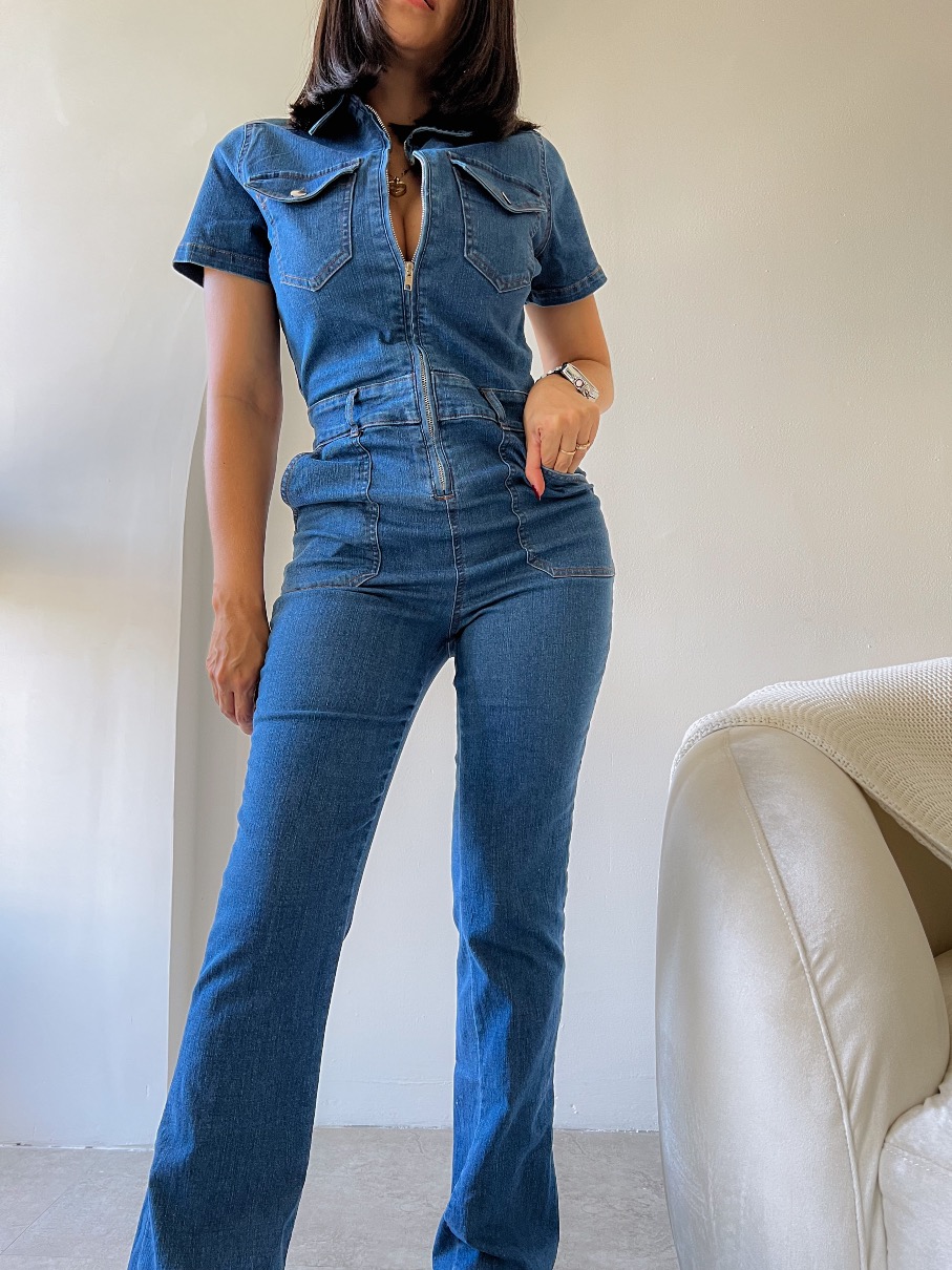 Enterizo jean bota campana Elena