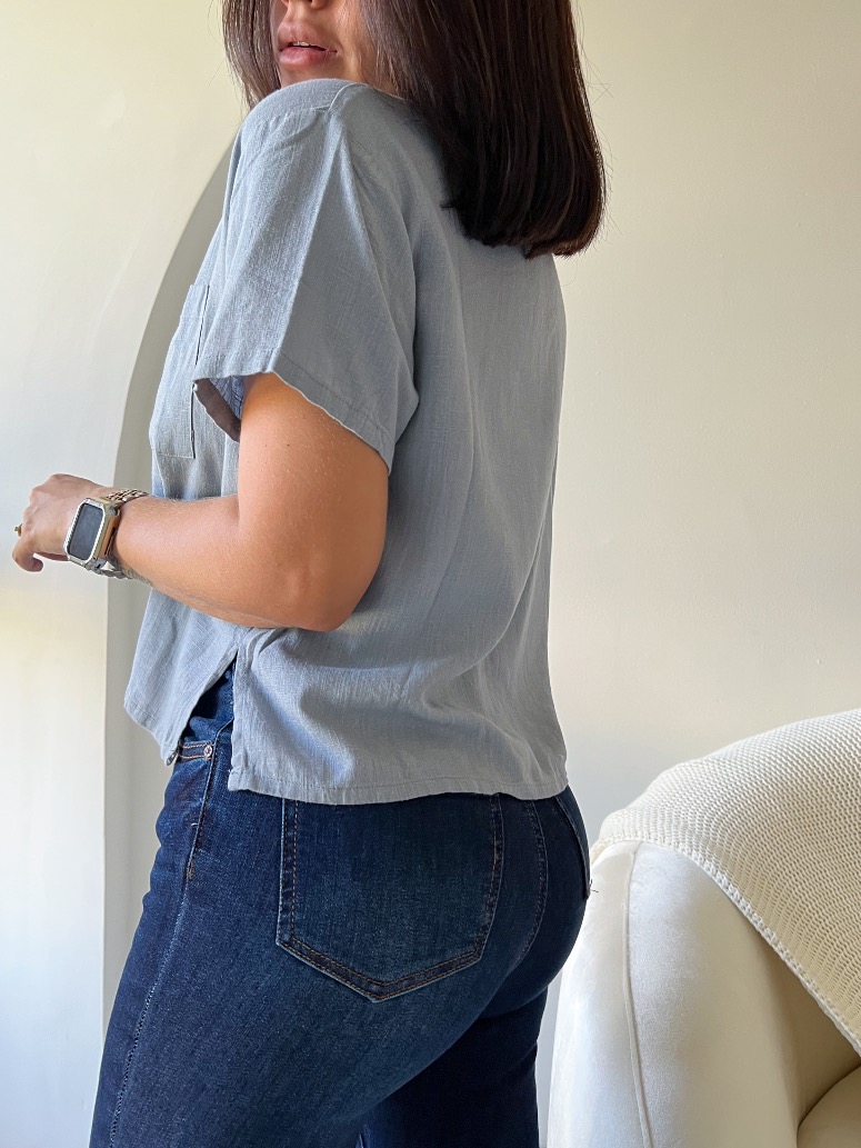 Camisa manga corta  gris