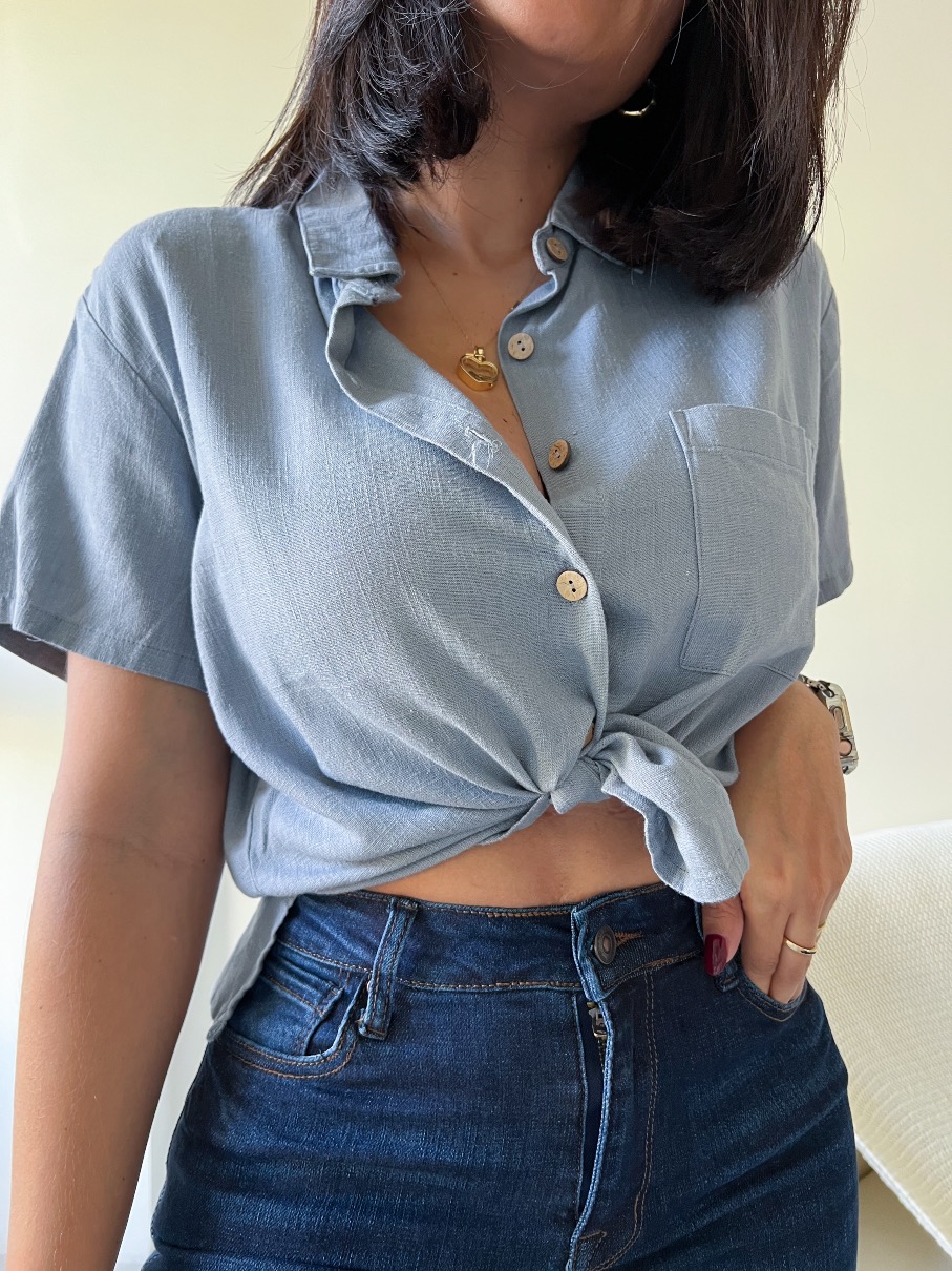 Camisa manga corta  gris