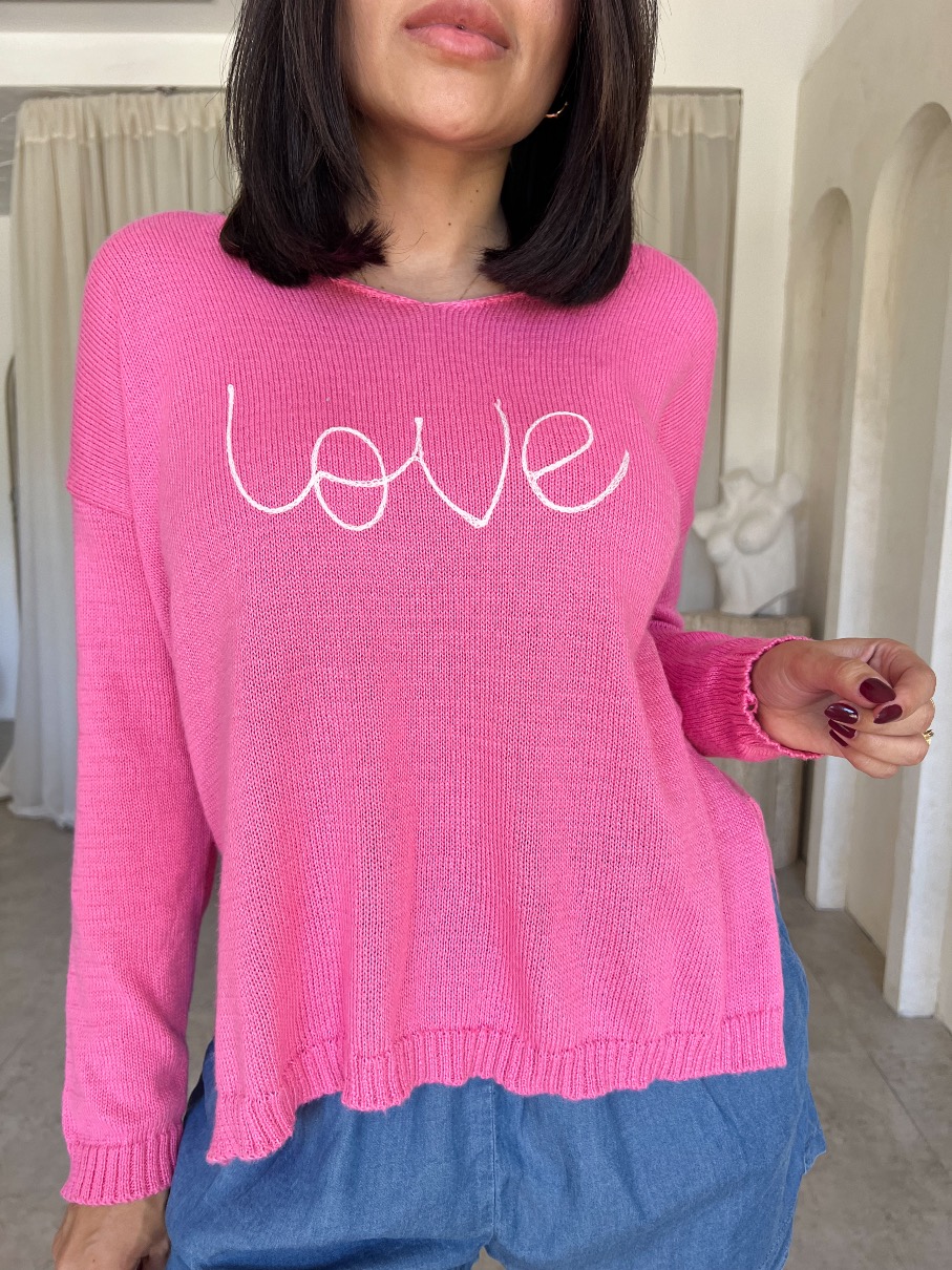 Suéter tejido Love