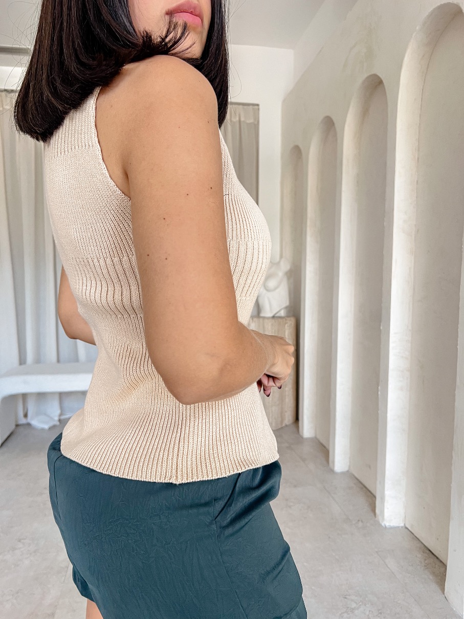 Top tejido beige Beyouty