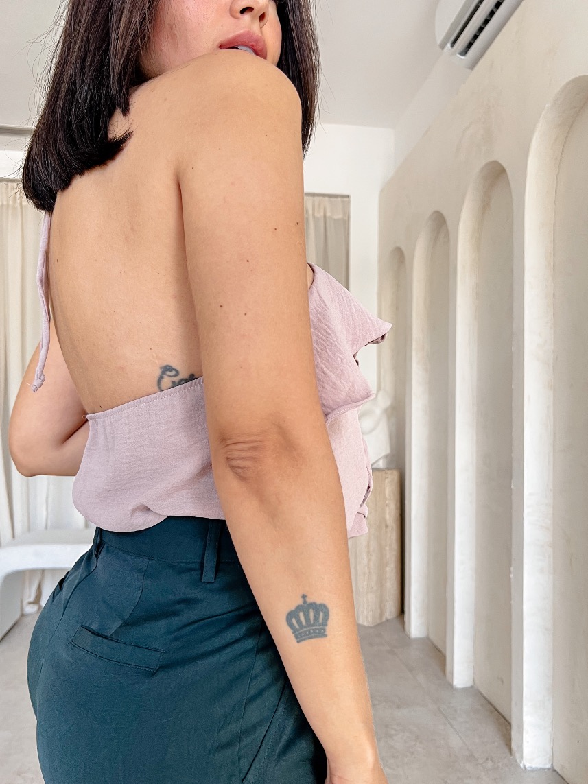 Top volados mauve Jeni