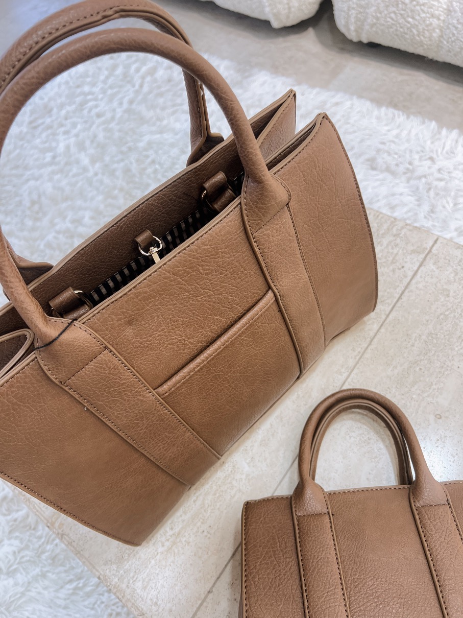 Bolsa Cartera Tote Marrón