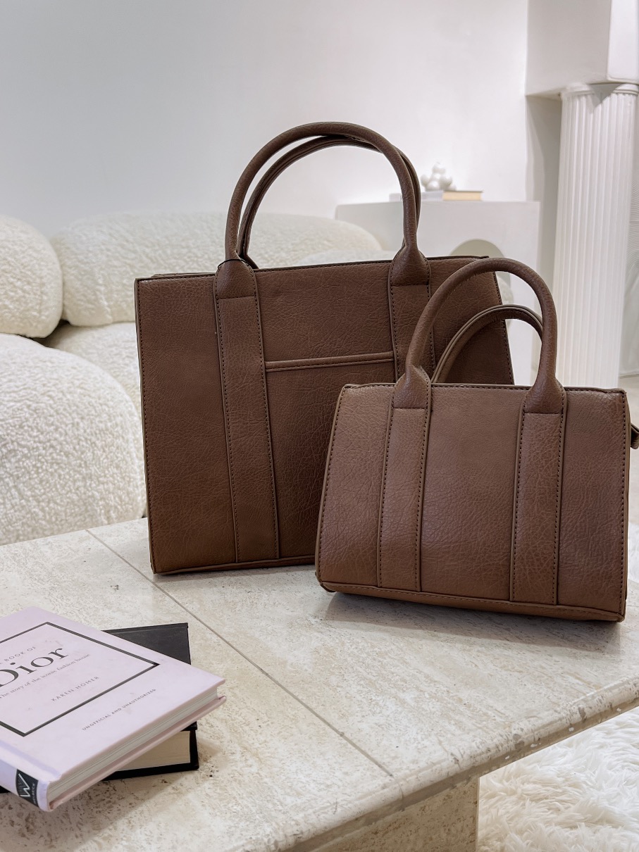 Bolsa Cartera Tote Marrón