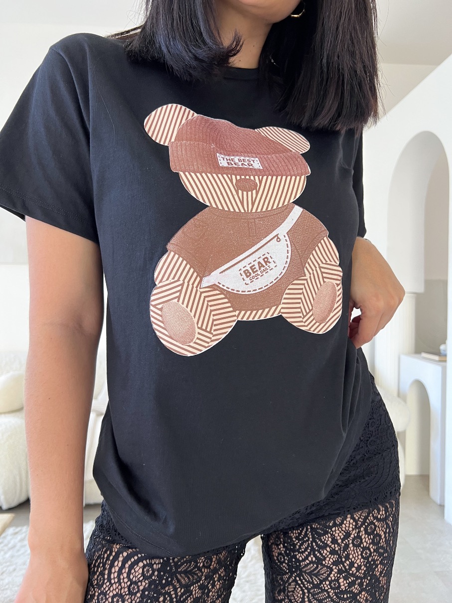 Camiseta Negra Oso