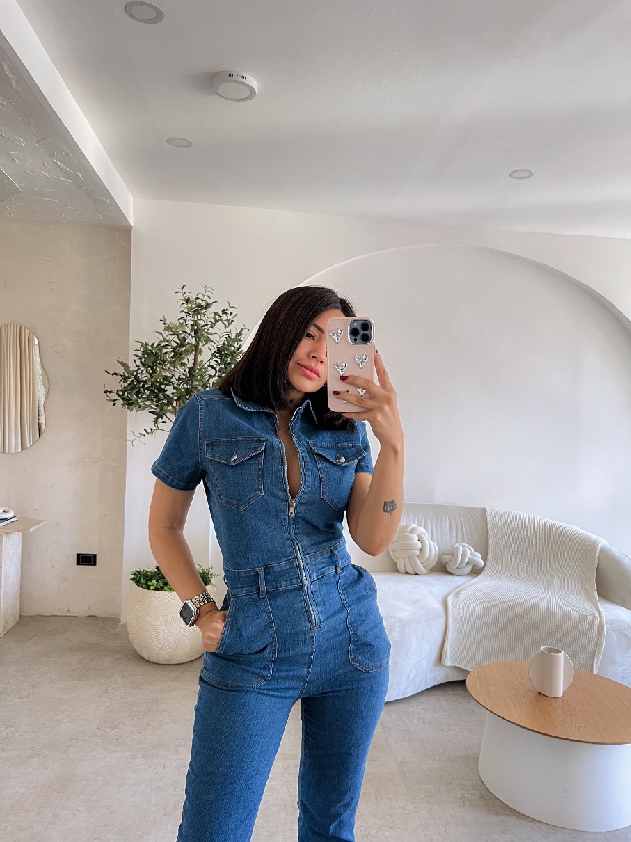 Enterizo jean bota campana Elena