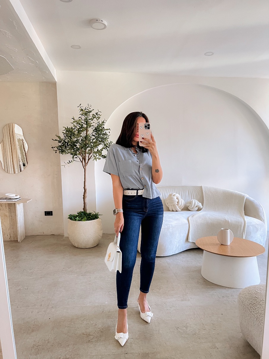 Camisa manga corta  gris