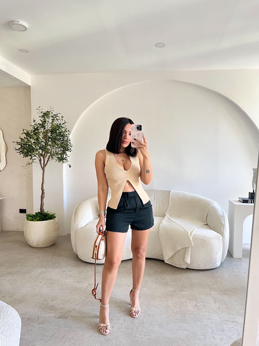 Top tejido beige Beyouty