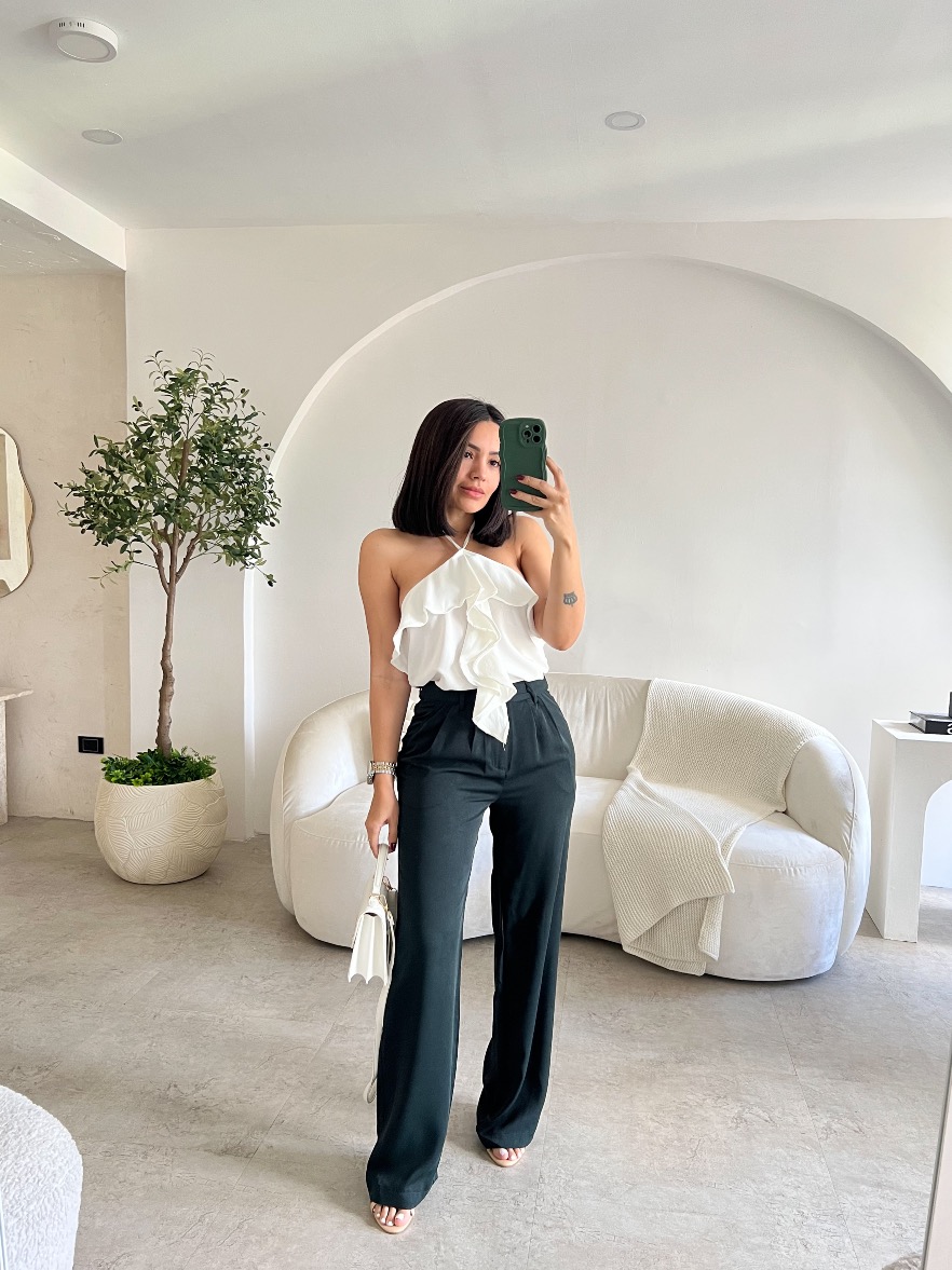 Top volados blanco jeni