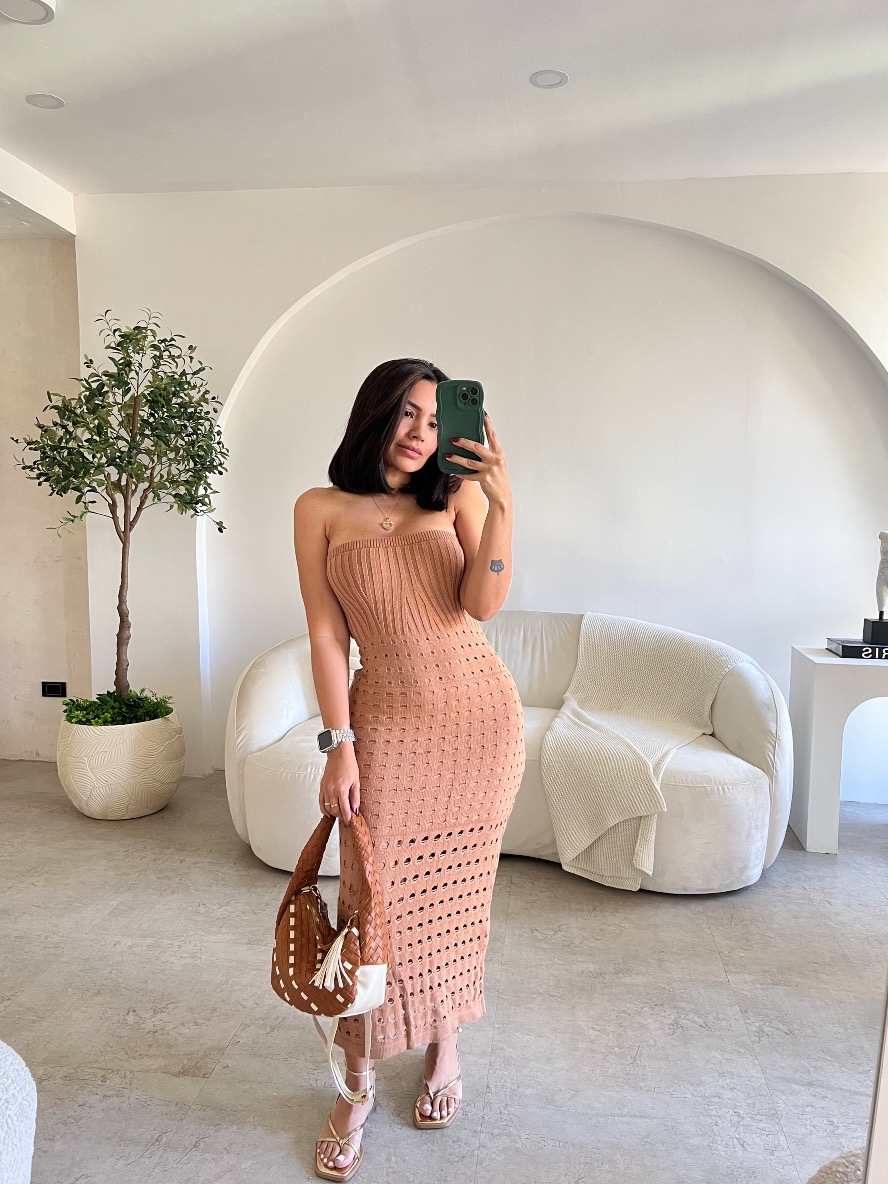 Vestido strapless tejido Lorena