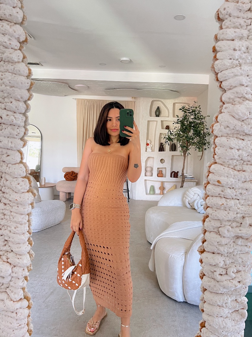 Vestido strapless tejido Lorena