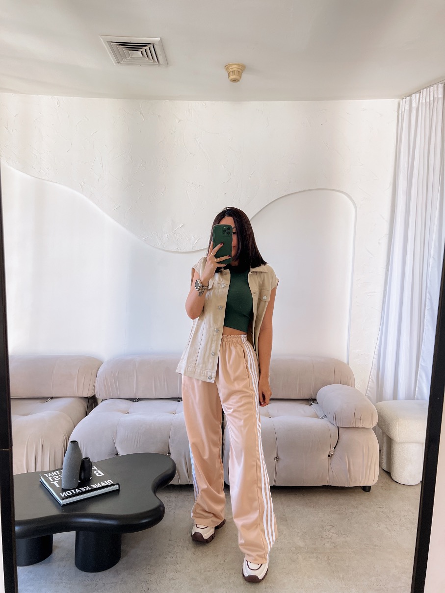 Pants beige Adidas Paulina